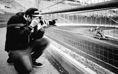 Receiving the Speedway Photographer of the Year Award 2017